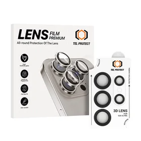 Temperēts stikls Tel Protect 3D objektīvam kamerai Samsung Galaxy S24 Ultra - melns (5 gab.)