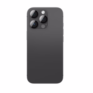 AmazingThing aviācijas klases sakausējuma rūdītais stikls objektīvam iPhone 16 Pro / 16 Pro Max - melns