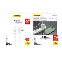 Dudao L6X USB-C - Lightning PD 20W 1m kabelis - balts
