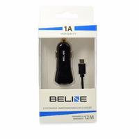 Beline auto lādētājs 1xUSB + microUSB 1A melns