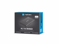 NATEC RHINO GO enclosure USB 3.0 for 2.5'' SATA HDD/SSD, melns Aluminum