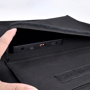 Choetech SC009-V2 saules salokāms lādētājs 100W USB-C / 2x USB-A PD QC - melns