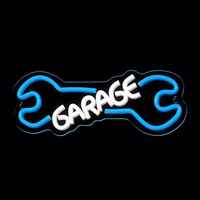 Neon PLEXI LED GARAGE zils balts NNE22 Neolia