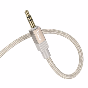 AUX kabelis Jack 3,5 mm (tēviņš) uz Jack 3,5 mm (tēviņš) Hoco 1 m UPA32 zelta