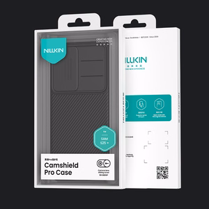 Nillkin CamShield Pro viedtālruņa apvalks Samsung Galaxy S25 ar kameras pārsegu - Melns