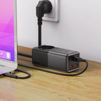Acefast Z2 GaN 75W PD galda lādētājs 3x USB-C 2x USB-A - melns un pelēks