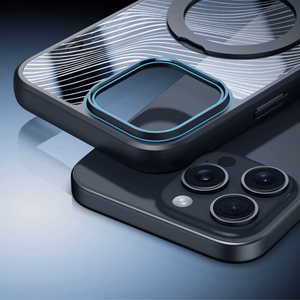 Dux Ducis Aimo Mag vāciņš ar magnētisko gredzenu un statīvu iPhone 17 Pro Max – melns