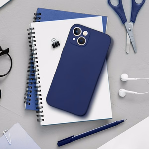 Mīksts viedtālruņa apvalks IPHONE 16 Pro Max tumši zils