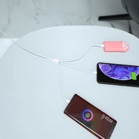 USB kabelis - USB C / micro USB / Lightning 480Mb/s 6A 1.2m - balts