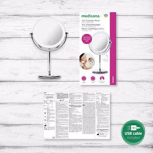Medisana CM 844 2in1 kosmētiskais spogulis ar LED apgaismojumu un 7x palielinājumu