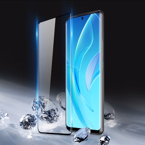 Dux Ducis izliekts rūdītais stikls Honor 60 Pro ar melnu ietvaru