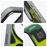 Viedtālruņa apvalks FORCELL F-PROTECT ar divslāņu 4D tehnoloģiju, militārā kritiena testa saderīgs ar MagSafe paredzēts IPHONE 16 PRO MAX zaļš