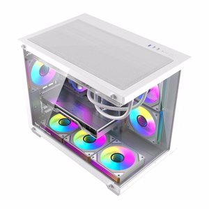 DarkFlash B275 PRO datora korpuss (balts) + 6 ventilatori