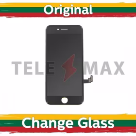 LCD Displejs Saderīgs ar iPhone 8 4.7'' / SE2 2020 Melns Original (Telemax Renewed)