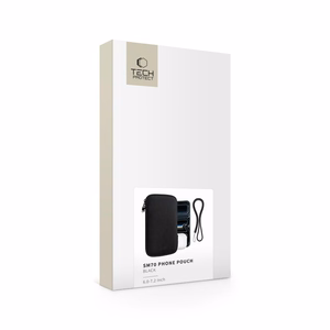 Tech-Protect SM70 viedtālruņa apvalks, paredzēts 6.0"–7.2" viedtālruņiem – melns