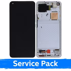 LCD displejs saderīgs ar Xiaomi Mi 11 Ultra ar rāmi / Ceramic White / (Service Pack)