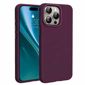 Etteri Silicone Mag maciņš iPhone 15 Pro 6,1 collu, tumšā ķiršu krāsā