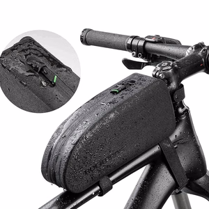 Rockbros AS-019 ūdensizturīga velosipēda rāmja soma 1.5 l - melna