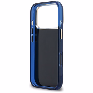 Guess IML 4G Script Metal чехол для iPhone 17 Pro Max синий