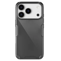 Nillkin Nature TPU Pro viedtālruņa apvalks iPhone 17 Pro - daļēji caurspīdīgs melns