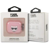 Karl Lagerfeld Glitter Choupette AirPods apvalks 3 - rozā