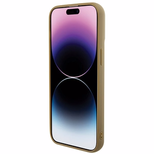 Guess Disco Metal Script apvalks priekš iPhone 15 Pro Max - zelts