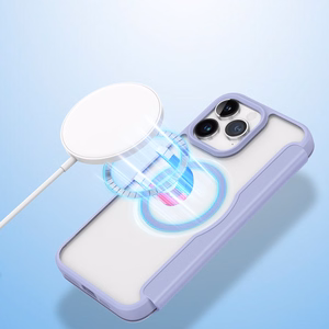 iPhone 15 Pro Max Magnētiskais MagSafe Atveramais apvalks Dux Ducis Skin X Pro - violets