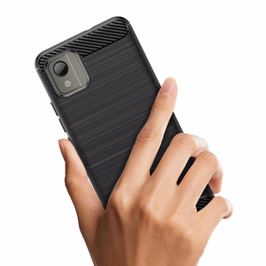 Carbon Case silikona viedtālruņa apvalks Nokia C110 - melns
