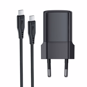 Lādētājs Acefast A118 30W GaN USB-C + USB-C uz USB-C kabelis 1.2m melns