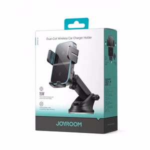Automašīnas turētājs Joyroom JR-ZS246 S melns / (bezvadu uzlāde 15W) (nav magnētisks / lipīgs spilventiņš)