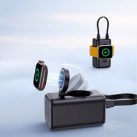 Joyroom JR-W13 5000mAh Bezvadu Portatīvais lādētājs Apple Watch + USB-C un Lightning - melns