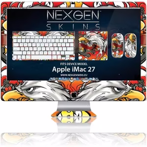 Nexgen dekoratīvo 3D efekta uzlīmju komplekts 27 collu iMac datoram, Iron Eagle 3D