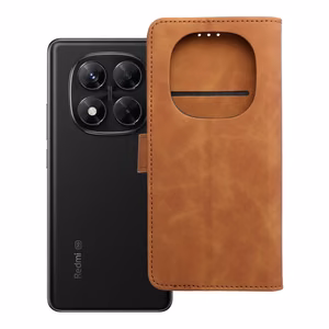 TENDER grāmatas tipa viedtālruņa apvalks XIAOMI Redmi Note 14 PRO 5G / 14 PRO PLUS 5G brūns