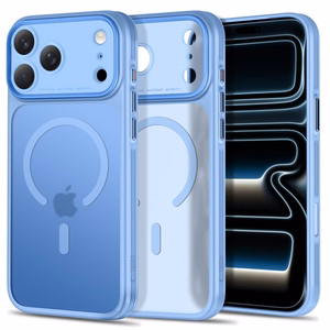 Tech-Protect MagPrime MagSafe CC maciņš, paredzēts iPhone 18 Pro Max / 17 Pro Max, matēti gaiši zils