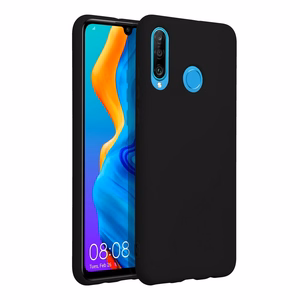 Silikona viedtālruņa apvalks HUAWEI P30 Lite - melns