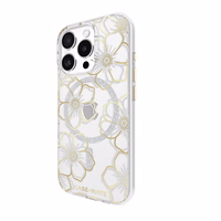 maciņš-Mate Floral Gems MagSafe - maciņš iPhone 16 Pro (zeltains)