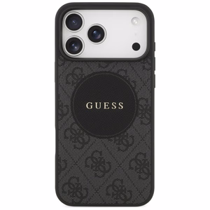 Guess 4G Circle Classic Logo MagSafe чехол для iPhone 17 Pro Max - чёрный