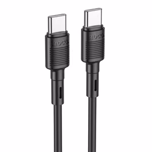 Hoco X83 60W Type-C to Type-C 1.0m melns USB kabelis