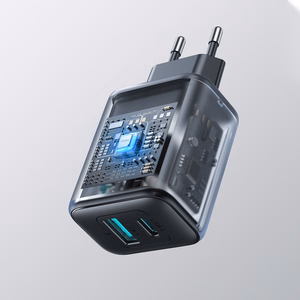 Joyroom JR-TCF13 tīkla lādētājs USB-C / USB-A 25W SFC / PPS / PD - melns