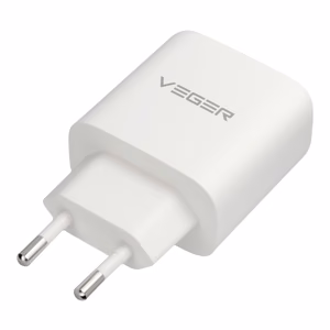 Tālruņa lādētājs VEGER USB A + C tips PD QC3.0 3,25 A 65 W + kabelis USB C uz USB C TR67, balts