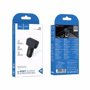 Auto lādētājs Hoco 2xUSB A + 2xUSB C PD QC3.0 42W Z63 melns