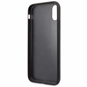 Karl Lagerfeld Saffiano Karl&Choupette Galvas viedtālruņa apvalks iPhone XS Max - melns