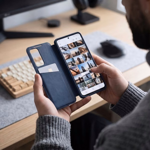 Tech-Protect Smart Wallet vāciņš Samsung Galaxy S26 FE – matēts tumši zils