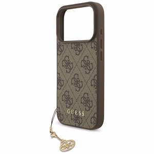 Guess 4G Charms Collection MagSafe чехол для iPhone 17 Pro - коричневый