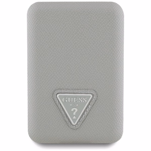 Guess Grained Triangle portatvais ladetajs ar MagSafe 5000mAh 15W USB-C - bess