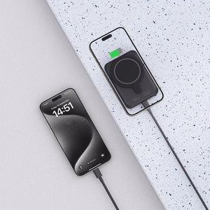 Tech-Protect LifeMag PB10 portatīvais lādētājs ar MagSafe 5000mAh 15W USB-C ports - melna + USB-C kabelis