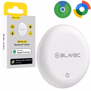 Balts Blavec BTG-01 Bluetooth priekšmetu izsekotājs Apple un Android ierīcēm (BTBTG01-W)