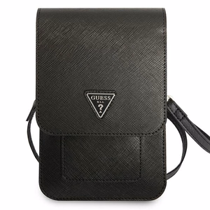 Guess rokassoma GUWBSATMBK melna Saffiano Triangle