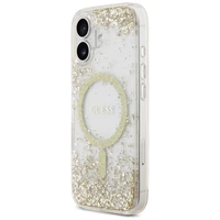 Guess Resin Bottom Glitter Magnētiskais viedtālruņa apvalks iPhone 17 - zelta