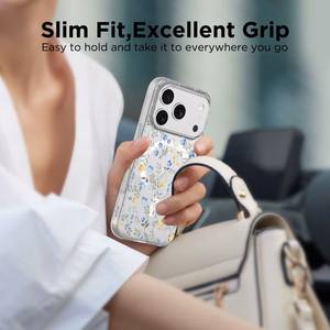 Tech-Protect FlexAir Magnētiskais viedtālruņa apvalks iPhone 17 Pro Max - Margrietiņas ar lapām